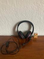 Rode zwarte koptelefoon headset met microfoon rood zwart, Ophalen of Verzenden, Zo goed als nieuw, Op oor (supra aural), Overige merken