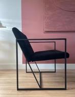 Fauteuil Zamet zwart fluweel Karwei, Ophalen, Minder dan 75 cm, Zo goed als nieuw, Metaal