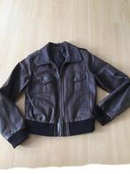 Vintage Bruin Leren Jas, Ophalen of Verzenden, Gedragen, Maat 38/40 (M), Bruin