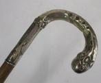 antieke verzilverde wandelstok geometrisch motief 181, Antiek en Kunst, Verzenden