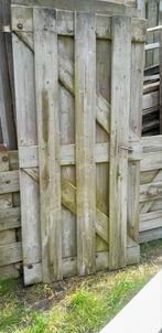 Tuinpoort met scharnieren., Tuin en Terras, Schuttingen, Ophalen, Gebruikt, Hout, Minder dan 3 meter
