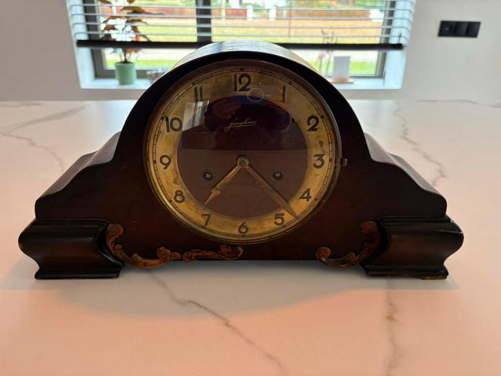 vintage Junghans pendule klok- met beschadegingen, Antiek en Kunst, Antiek | Klokken, Ophalen