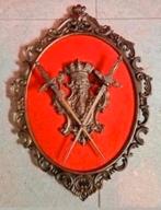 Antiek wapen schild 
messing, brons, Antiek en Kunst, Ophalen of Verzenden