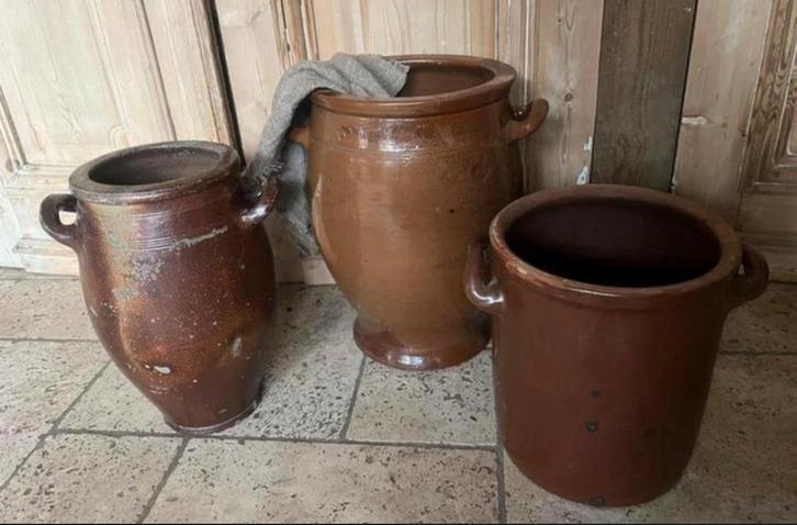 Landelijke grote Chinese rijst wijn kruiken geglazuurde pot, Antiek en Kunst, Antiek | Keramiek en Aardewerk, Ophalen