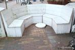 Online Veiling: Houten tuinbank/rondzit - 225x170x96cm, Huis en Inrichting, Gebruikt