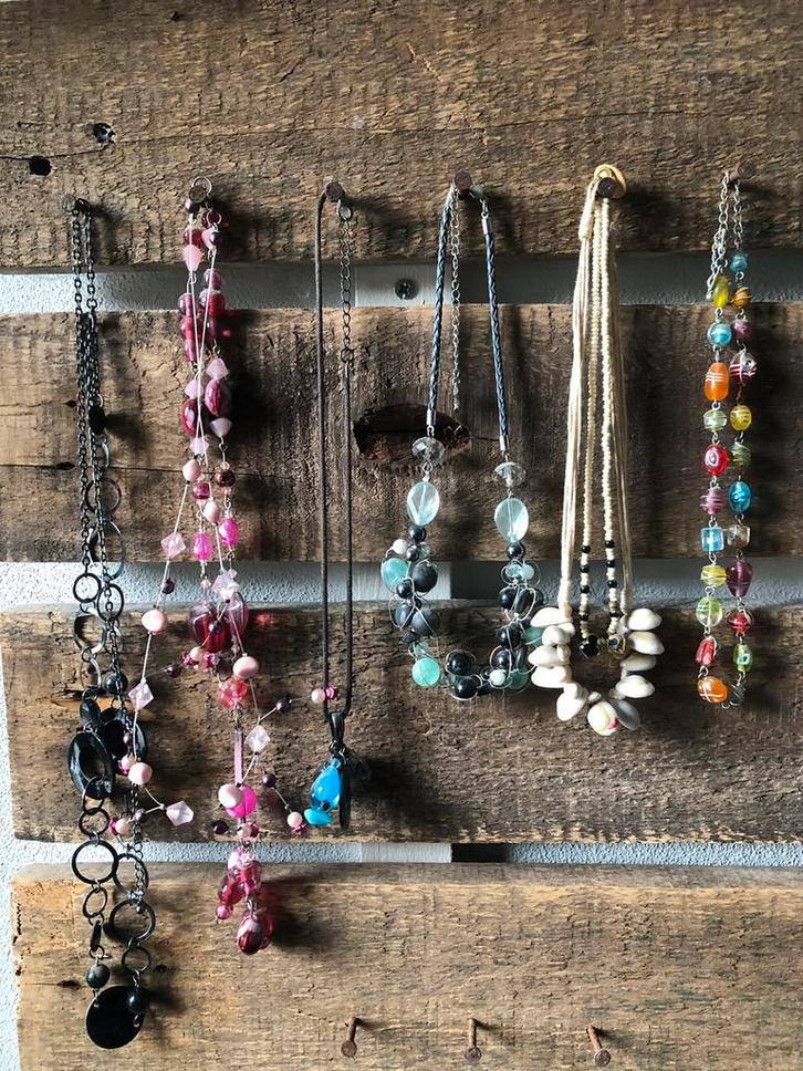 Diverse sieraden, Sieraden, Tassen en Uiterlijk, Oorbellen, Gebruikt, Hangers, Overige materialen, Blauw, Ophalen of Verzenden
