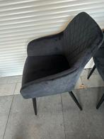 4 Zwarte stoelen met armleuning, Ophalen, Zwart, Zo goed als nieuw, Eén