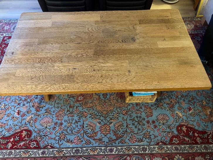 Salontafel, Huis en Inrichting, Tafels | Salontafels, Gebruikt, Minder dan 50 cm, 50 tot 100 cm, 100 tot 150 cm, Rechthoekig, Eikenhout