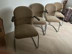 Gispen 413 R - Set van 4 zandkleurige stoelen, Huis en Inrichting, Gebruikt, Overige kleuren, Gispen, dus modern klassiek Nederlands design