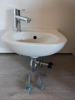 Wastafel met Grohe kraan - Zo goed als nieuw, Doe-het-zelf en Verbouw, Sanitair, Ophalen of Verzenden, Zo goed als nieuw, Chroom