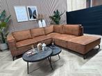 Hoekbank Robin Microleer - Cognac - 263 x 250