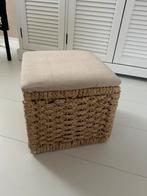 Mooie opbergmand of (kinder) poef, Huis en Inrichting, Banken | Voetenbanken en Poefen, Ophalen, Zo goed als nieuw, Rond, Minder dan 50 cm