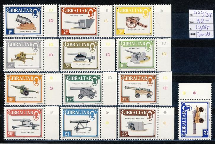 Gibraltar 525/37 1987 postfris, Postzegels en Munten, Postzegels | Europa | UK, Postfris, Ophalen of Verzenden