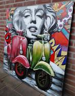 Marilyn Monroe & Scooters Metalen Schilderij, Antiek en Kunst, Ophalen of Verzenden