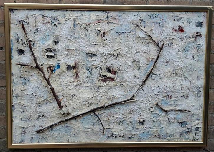 Willem Dreh - Wintertime.  2009.  Impasto.  100/70 cm., Antiek en Kunst, Kunst | Schilderijen | Modern, Ophalen