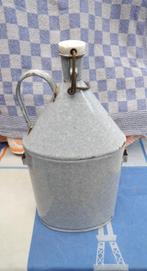 oude emaille veldfles/ grijsgewolkt emaille fles, Antiek en Kunst, Ophalen of Verzenden