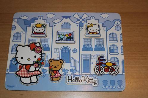 Houten Hello Kitty puzzel, Kinderen en Baby's, Speelgoed | Kinderpuzzels, Gebruikt, Minder dan 10 stukjes, Van hout, Ophalen of Verzenden