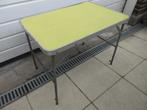 Vintage gele campingtafel, Ophalen of Verzenden, Gebruikt, Campingtafel