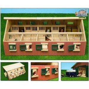 kidsglobe 610544 paardenstal met 9 boxen 1;32 siku, Kinderen en Baby's, Speelgoed | Houten speelgoed, Nieuw, Overige typen, Ophalen