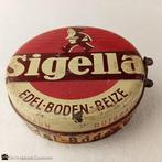 Oud blik met kabouter - Sigella Edel-Boden-Beize - vloerwas, Verzamelen, Blikken, Ophalen of Verzenden, Gebruikt, Overige, Overige merken