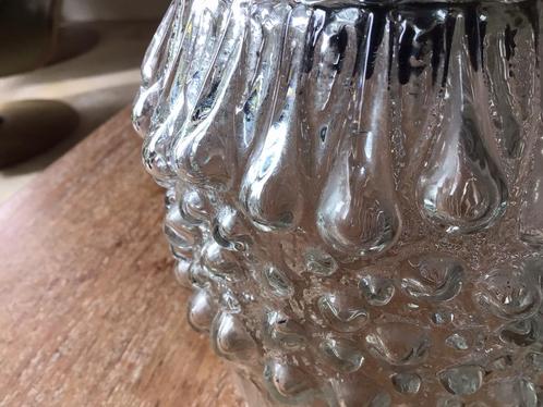 Vintage glazen hanglamp, druppels en bollen., Huis en Inrichting, Lampen | Hanglampen, Zo goed als nieuw, Minder dan 50 cm, Ophalen of Verzenden