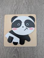 Houten puzzel pandabeer - 5 stukjes, Gebruikt, Ophalen of Verzenden, Van hout, Minder dan 10 stukjes