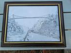tekening in lijst, Minder dan 50 cm, Gebruikt, 50 tot 75 cm, Ophalen of Verzenden