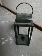 Groene emaille lantaarn voor een kaars, Ophalen of Verzenden, Zo goed als nieuw, Overige materialen, Minder dan 25 cm