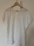 Vintage wit frans Broderie geborduurd blouse M L, Kleding | Dames, Maat 38/40 (M), Vintage, Ophalen of Verzenden, Wit