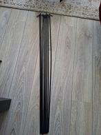 8x Gordijn Trekstang Zwart 120cm, Ophalen, Zo goed als nieuw, Zwart, 100 tot 150 cm