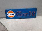 emaille Gulf bord, Ophalen of Verzenden, Gebruikt, Reclamebord
