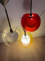 3 Rossetti Bolla Space Age design lamp, Huis en Inrichting, Lampen | Plafondlampen, Ophalen of Verzenden, Gebruikt, Glas, Rossetti Bolla, Space Age lamp, Italiaanse designlamp,