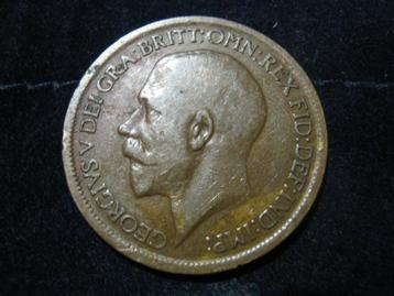 Engeland 1/2 Penny 1920 koning George V, WWI #c93