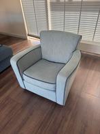 lichtblauwe fauteuil, Ophalen, Gebruikt, 75 tot 100 cm, 50 tot 75 cm