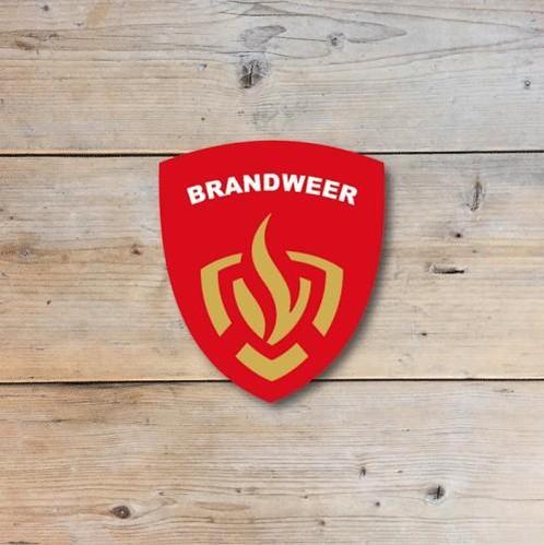 Brandweer auto sticker binnen, Auto diversen, Autostickers, Ophalen of Verzenden