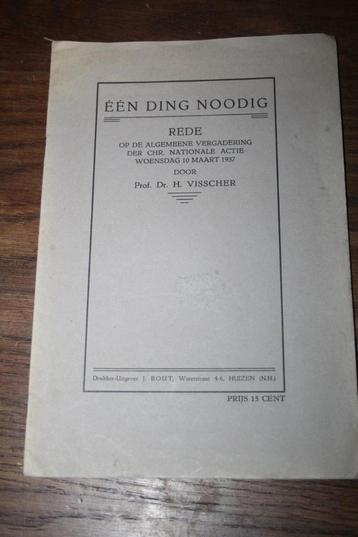 Prof. Dr. H. Visscher - Rede vergad. Chr. Nat. Actie (1937) beschikbaar voor biedingen