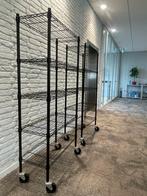 2 Zwarte Kasten/Rekken - circa 1.80m, Huis en Inrichting, Ophalen, Zo goed als nieuw
