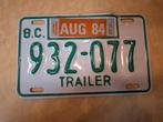 Vintage Canadese kentekenplaat uit British Colombia, Ophalen of Verzenden, Gebruikt, Auto's