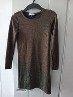 Gouden glitter jurk maat 128/134, Ophalen of Verzenden, Zo goed als nieuw, Meisje, Jurk of Rok