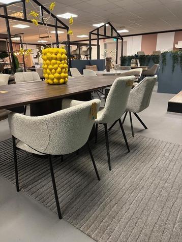 6x stoel boucle - boucle eetkamerstoelen - set van 6 stoelen beschikbaar voor biedingen