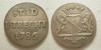 Utrecht Stad Duit 1786 Zilver - zeldzaam -, Postzegels en Munten, Munten | Nederland, Vóór koninkrijk, Zilver, Ophalen of Verzenden