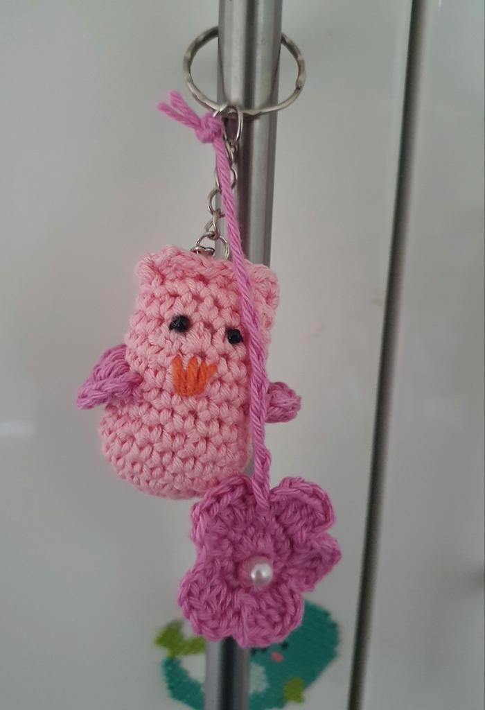 Gehaakte Sleutelhanger Uil - muis - vogel - Run for Kika, Verzamelen, Sleutelhangers, Nieuw, Dier of Natuur, Ophalen of Verzenden