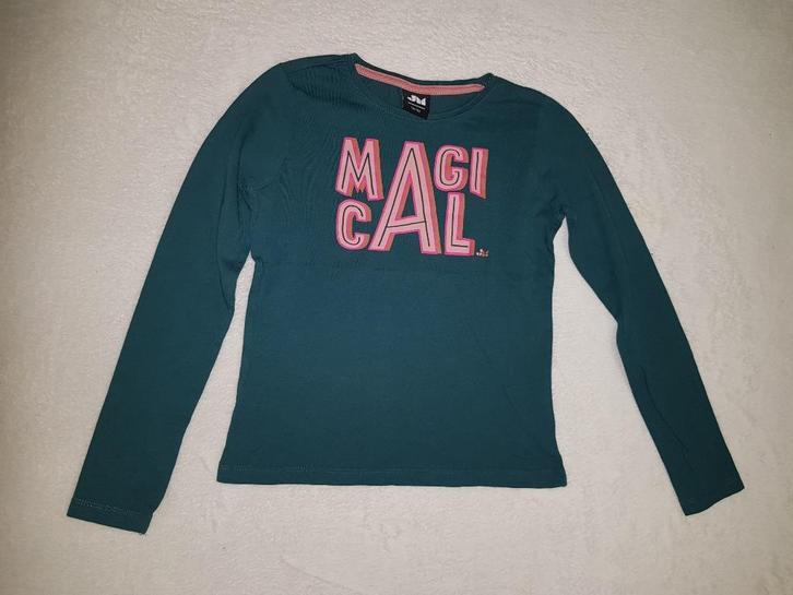 Geweldige groene JILL&MITCH longsleeve magical mt 134/140., Kinderen en Baby's, Kinderkleding | Maat 134, Zo goed als nieuw, Meisje