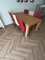 Eettafel met sloelen, Huis en Inrichting, Tafels | Eettafels, Ophalen, 50 tot 100 cm, Zo goed als nieuw, Vijf personen of meer