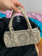 Handtas met Swarovski & Parels, Ophalen of Verzenden, Zo goed als nieuw, Beige, Avondtasje