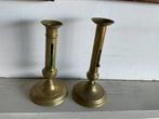 2 antieke schuif kandelaars frans 65 euro., Ophalen of Verzenden, Koper of Brons