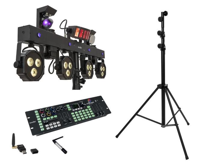 EUROLITE Set LED KLS Scan Next FX Compact Light Set + Contro, Muziek en Instrumenten, Licht en Laser, Nieuw, Licht, Geluidgestuurd