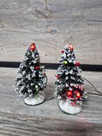 Kerstdorp verlichte boompjes set gereserveerd v ed, Ophalen of Verzenden, Zo goed als nieuw