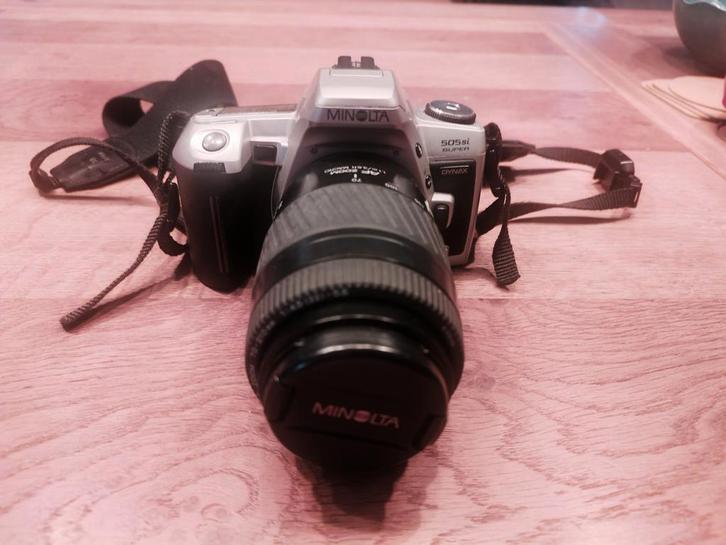 Minolta 505si Spiegelreflexcamera + 2 Lenzen & Tas, Audio, Tv en Foto, Fotocamera's Analoog, Gebruikt, Spiegelreflex, Minolta