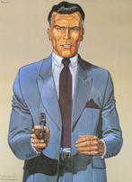 3x Vintage Police Law shooting target poster Malik - 1992, Ophalen of Verzenden, Rechthoekig Staand, Film en Tv